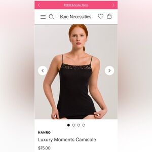 Hanro organic lace camisole